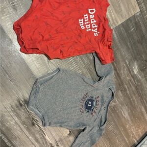 Garnimals 24m Red and Gray Long Sleeve onesie 9-12m